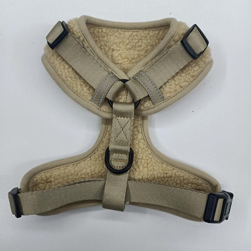 New Design Luxury Cashmere Dog Harness Set Adjustable Harness Collar Lead for Pet Small Dogs