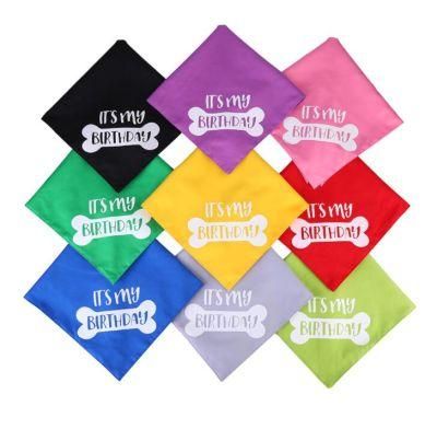 Happy Birthday Dog Bandana for Girls Boy Pets - 100% Cotton