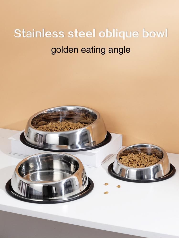 Wholesale Custom Print Non Slip Stainless Steel Dog Bowls Pet Bowl