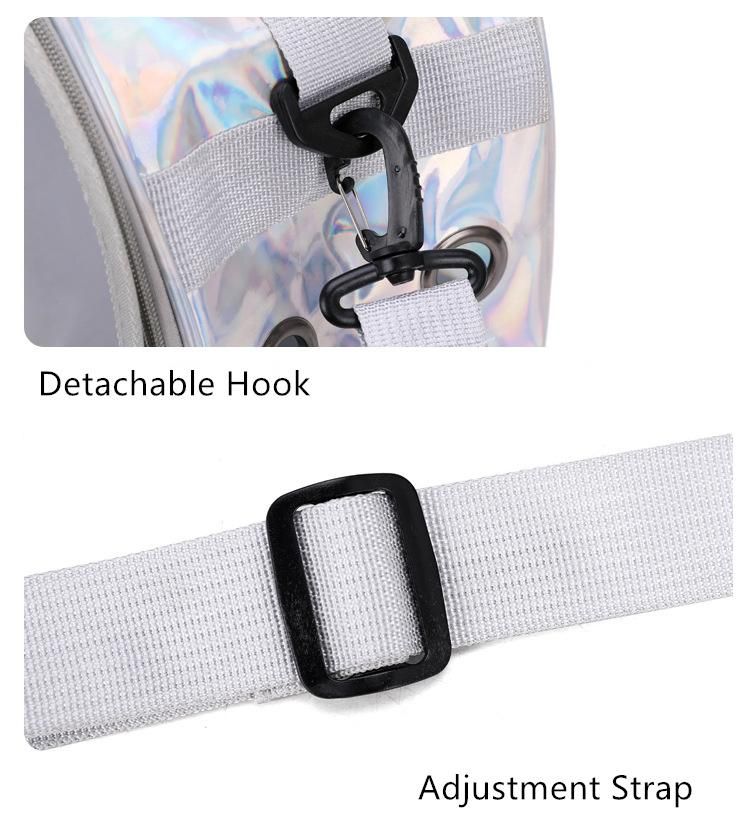 Pet Carrier for Small Cat and Dogs Laser Colorful PVC Transparent Pet Sling Bag Outdoor Dog Cat Pet Products