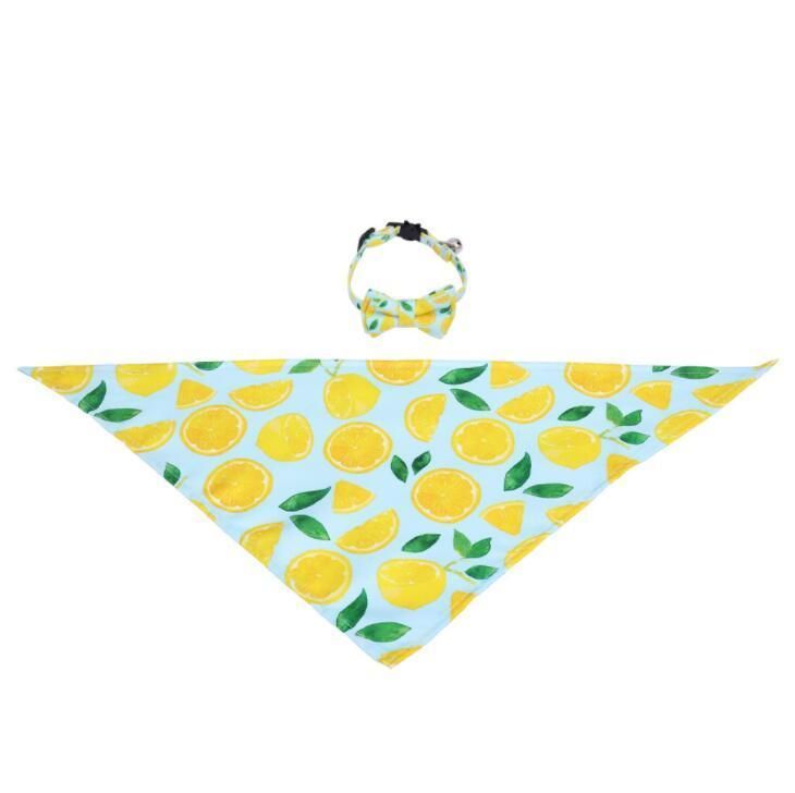 Adjustable Bowtie and Scarf Triangle Bibs Kerchief for Puppies