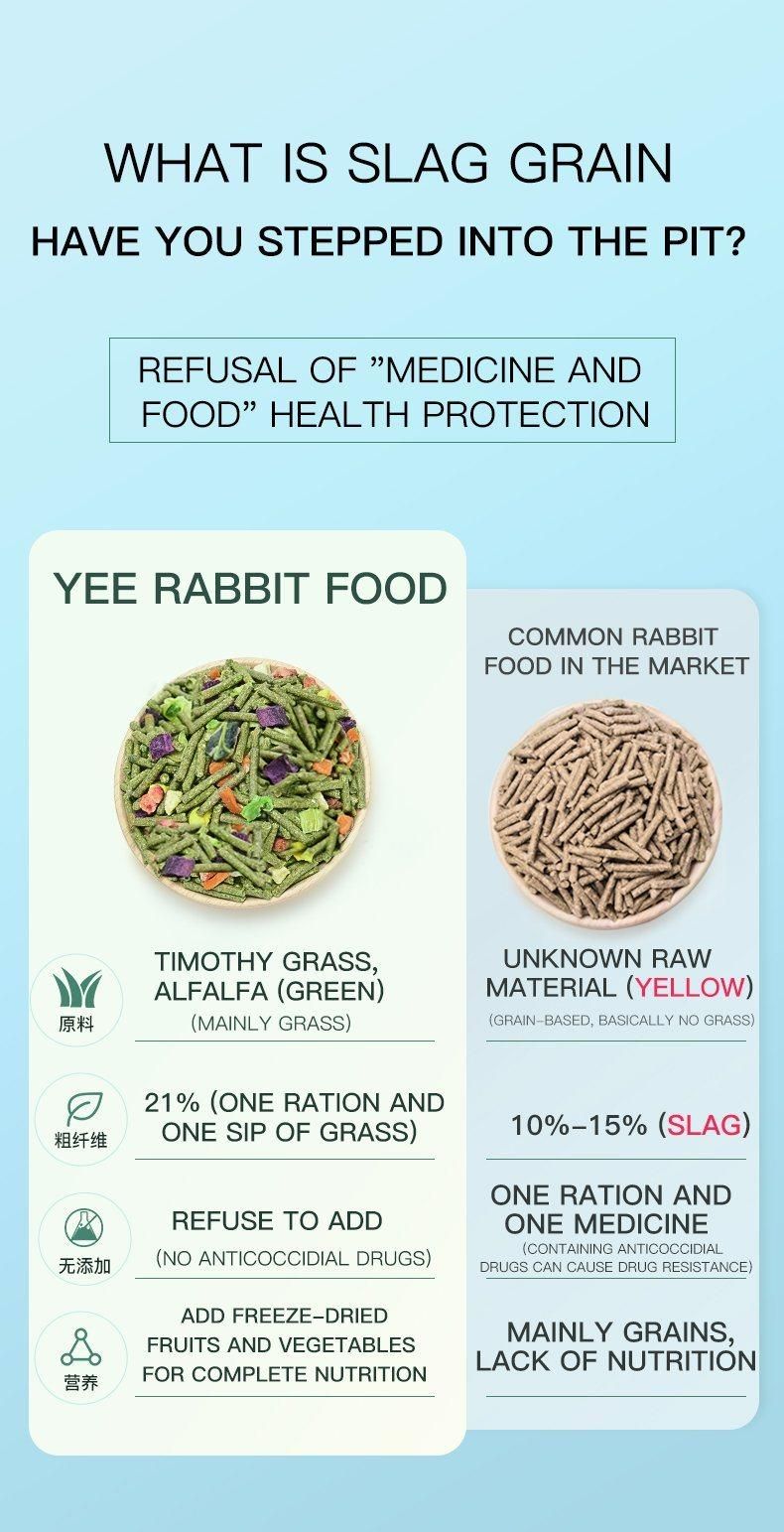 Yee Rabbit Feed Natural Health Food Timothy Grass Mixed Nutrition Rabbit Food