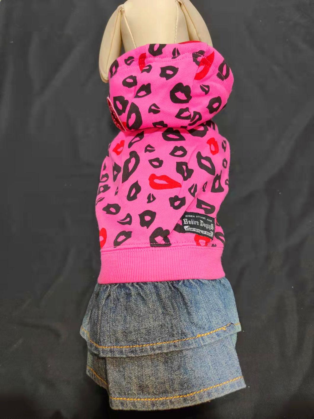 Mouth Printing Dog Fashion Hoodie Pet Fashion Designer Hoodie Pet Products