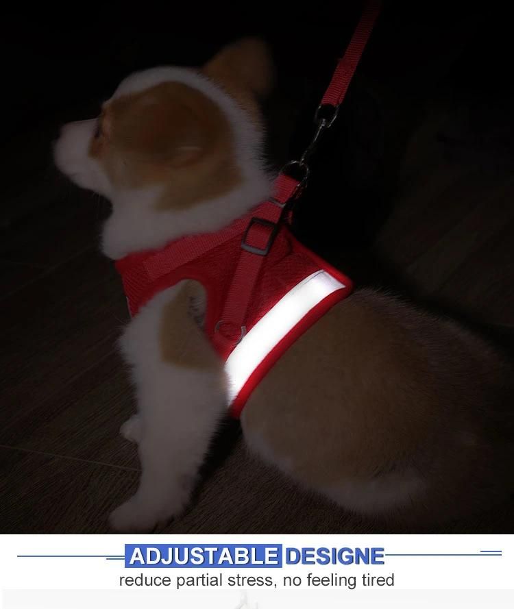 Wholesale 2021 New Pet Dog Harness Fashion Soft Mesh Padded Pets Leash Vest with Rope for Small and Medium Dogs Drop Shipping