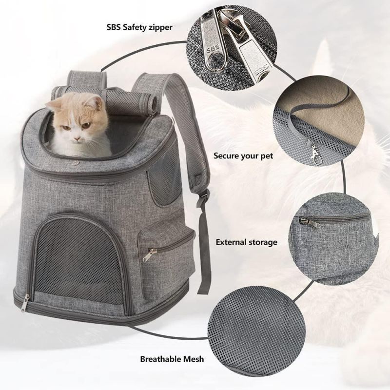 Airline Approved Large Cat Carrier Expandable Puppy Carrier Backpack Foldable Cat Carrier Pouch