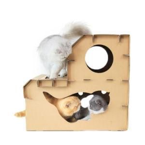 Cardboard Cat House Paper DIY Flat Pack