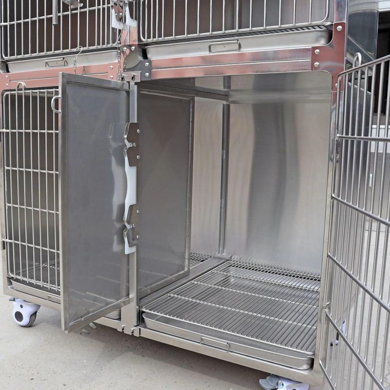 Hot Sale Animal Cage 304 Stainless Steel Veterinary Combination Cages