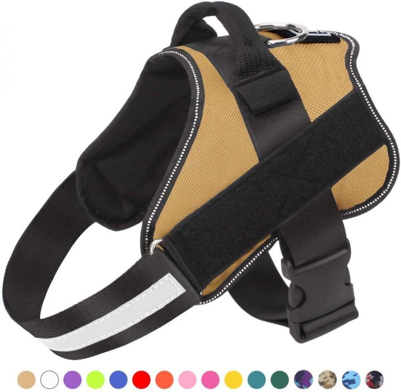 No-Pull Reflective Breathable Adjustable Pet Vest with Handle for Outdoor Walking