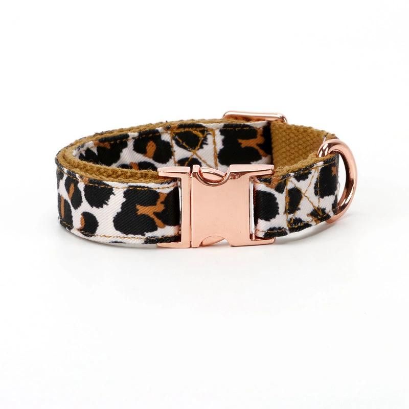 Leopard Pattern Dog Leash Collar Customized Logo Pattern Dog Leash