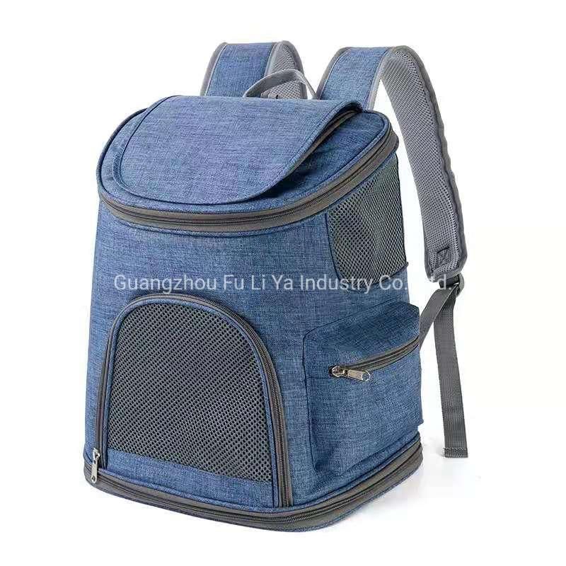 Cylindrical Shaped Foldable Ventilative Pet Backpack Cat Dogs Bags Carrier with Mesh Window