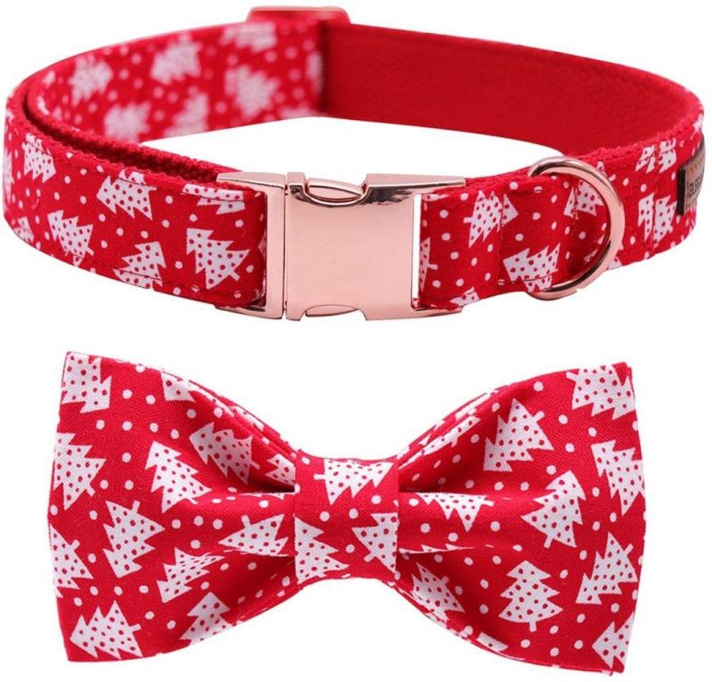 Cotton & Webbing, Bowtie Dog Collar Adjustable Dog Collars