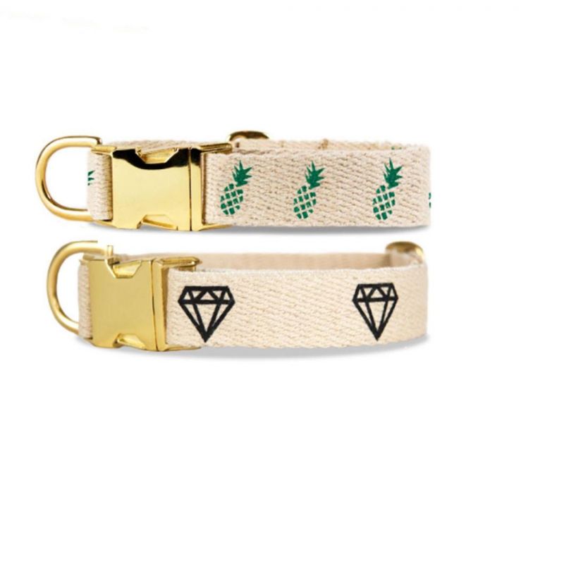 Wholesale Hemp Dog Collar with Customized Printing for Small and Medium Dogs