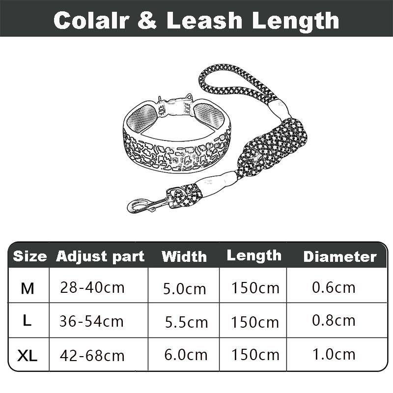 Pet Supplies Mesh Padded Wide Luxury Cute Dog Collar with Leashes, Customized Nylon Braided Rope Dog Pet Leash