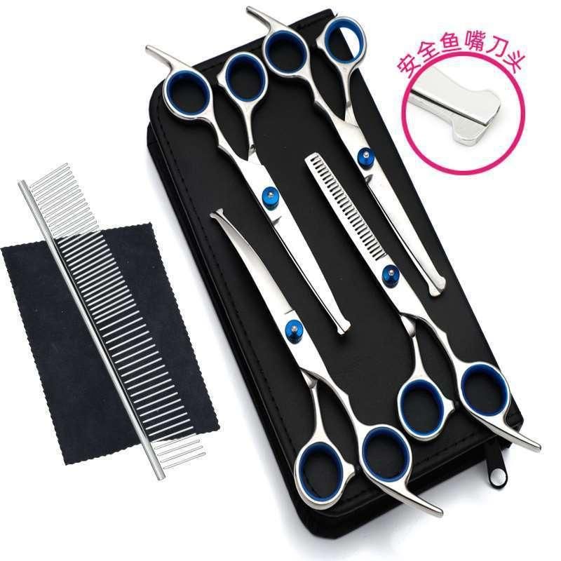 safety Pet Grooming Scissors Round Head 6 Inch Dog Scissors