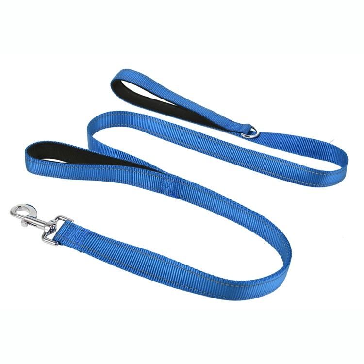 Strong Nylon Soft Handles 6FT Long Dog Running Leash Neoprene Padded Reflective Dual Handle Dog Leash with Traffic Handle