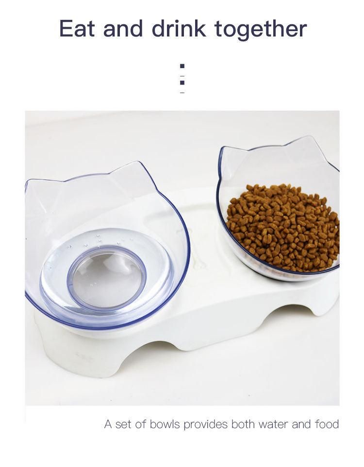 Amazon Hot Sale Dog Double Bowls Food and Water Pet Feeding Bowl