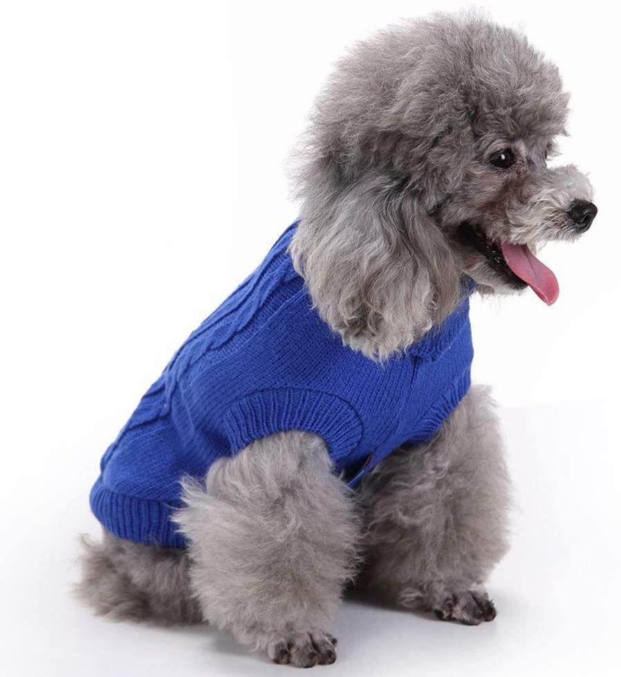 Small Dog Sweater, Warm Pet Sweater, Cute Knitted Classic Dog Sweaters