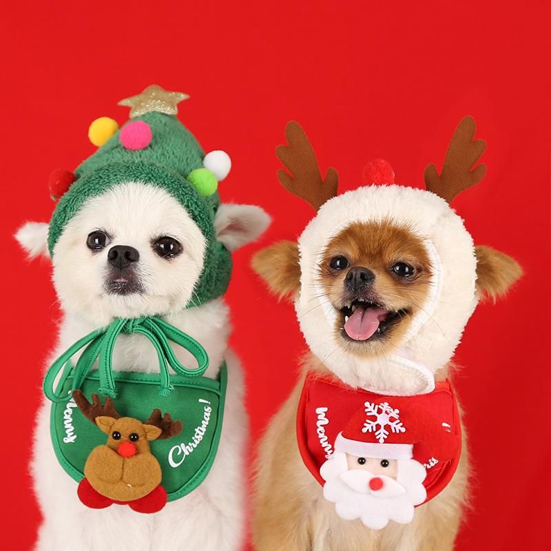 Christmas Saliva Towel Christmas Gifts Pet Dog Accesspries
