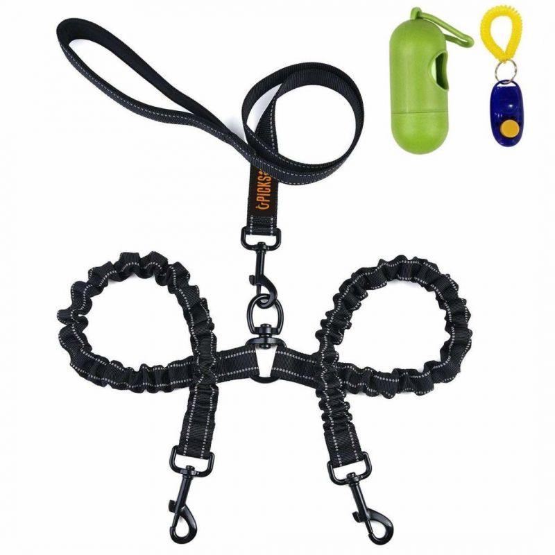 Dual&Double Bungee Pet or Dog Leash Fit Large & Medium Dogs