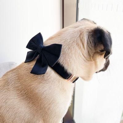 Wholesale Soft Material for Dog Collar and Adjustable Bow Tie Personalized Designer Dog Collar in Bulk