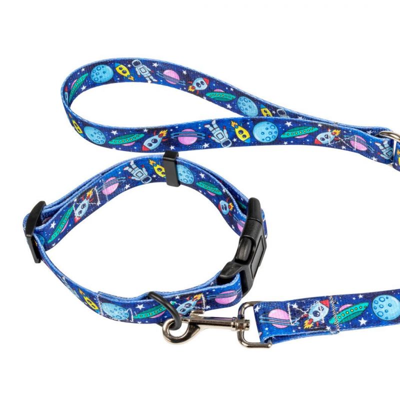 Pattern Printed Thick Long Pet Leash with Custom Logo
