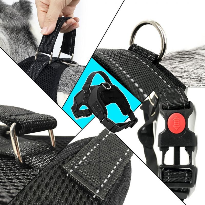 No Pull Reflective Breathable Adjustable Outdoor Dog Harness Pet Accessories