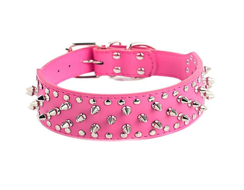 PU Leather Dog Collar with Spikes