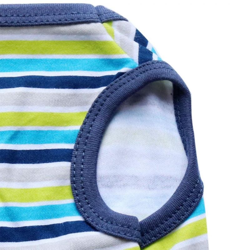 Striped Dog Shirt Soft Cotton Pet T-Shirt in Summer