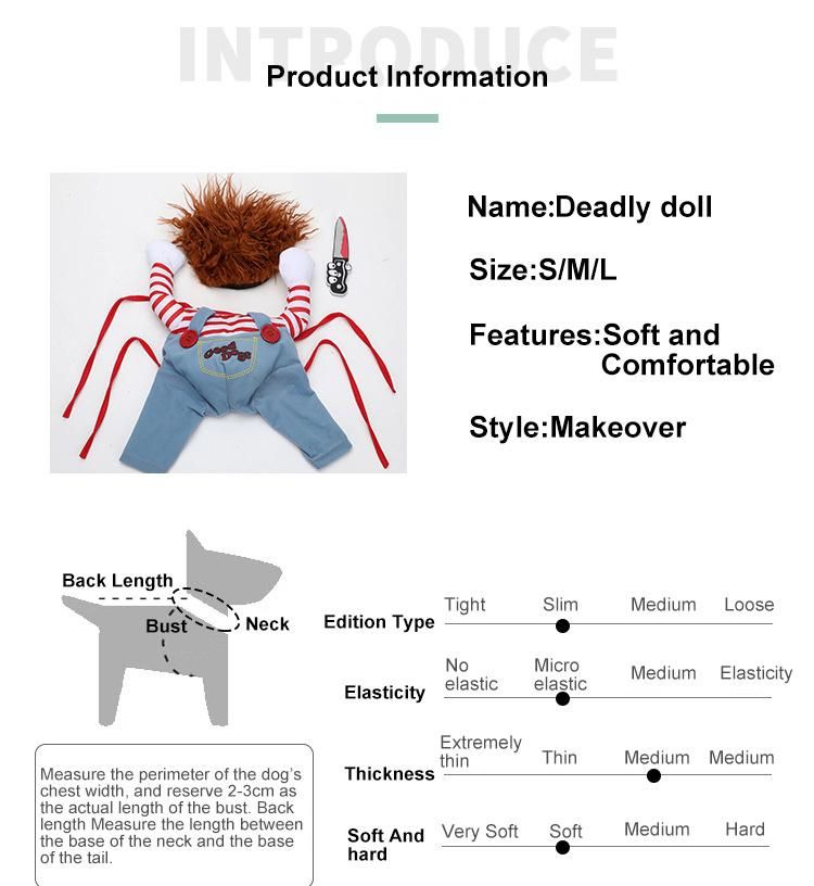Interesting Christmas Pet Party, Simulate Holding Knife Design Novelty Pet Dog Apparel Clothing//