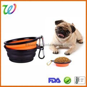 Portable Collapsible Plastic Ring Small Silicone Dog Bowl