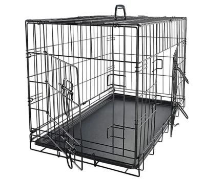Double-Door Best Wire Metal Kennel Cages with Divider Panel &amp; Tray Dog Crates for Puppy &amp; Kitten Pets