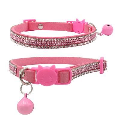 Pet Collar for Cat and Puppy with Bell and Rhinestones