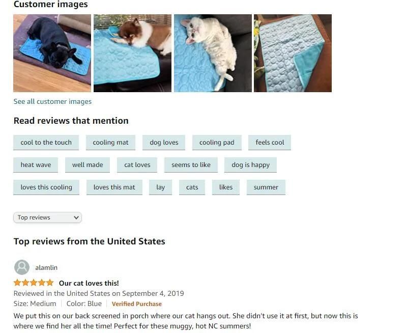 Pet Cooling Mat - Ice Silk Cooling Mat for Dogs & Cats
