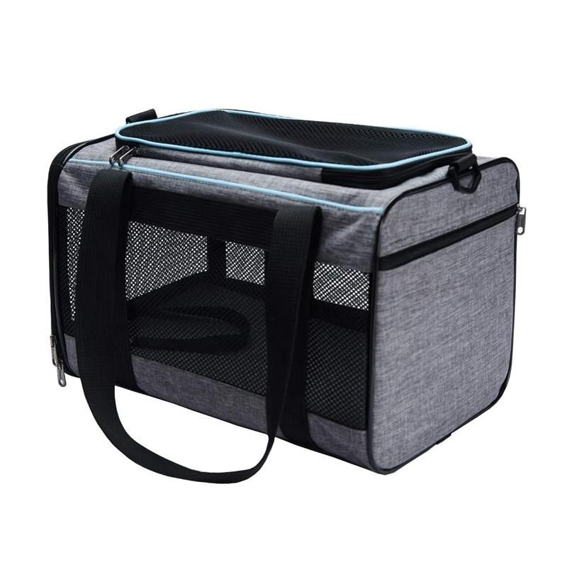 Customized Airline Approved Travel Pet Bag for Medium Puppy and Cats Handle Bag Soft Sided Collapsible Pet Carrier Bag