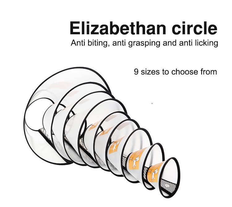Pet Elizabethan Circle Plastic Collar Pet Dog Recovery Collar