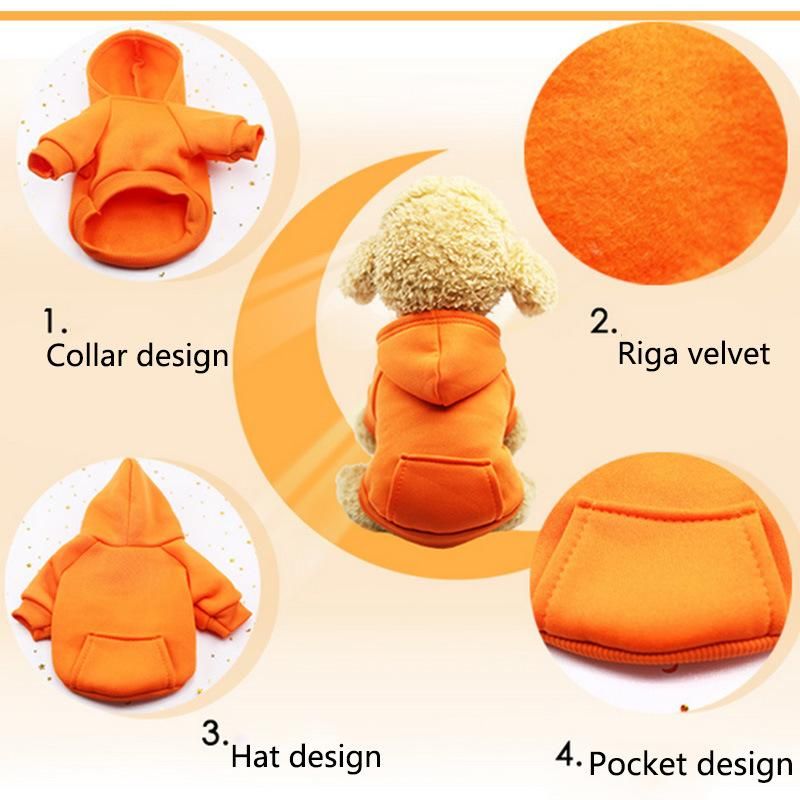 Soft Pet Warm Clothing Coat Hoodies Dog Winter Clothes