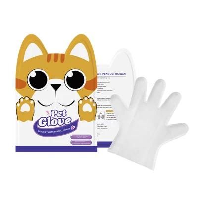 Pet Dog Bathing Grooming Cleaning Gloves Disposable Bathing Brush Pet Wipes
