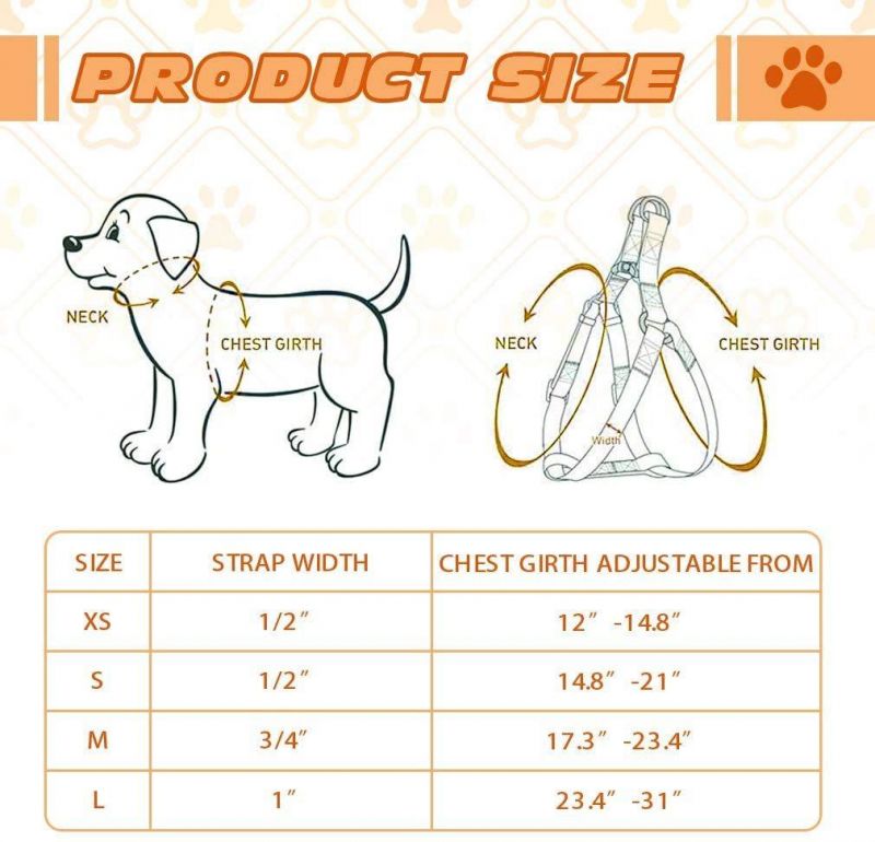 No Pull Dog Harness Reflective Adjustable Basic Dog Harness