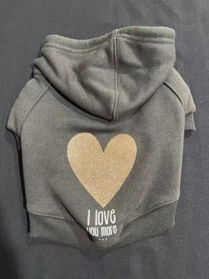 &quot;I Love You More&quot; Heart Printing Puppy Hoodie Products Dog Clothes