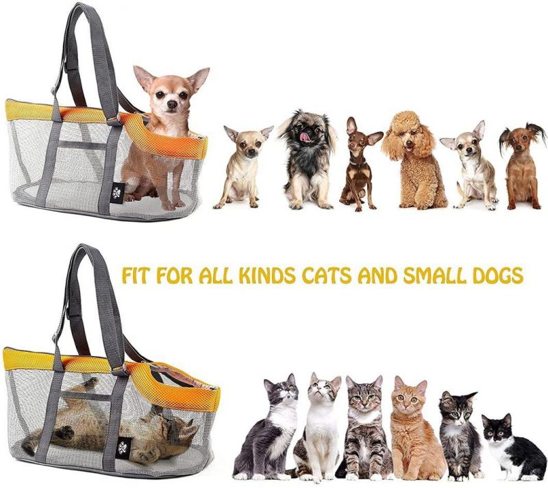 Portable Breathable Mesh Soft Sided Pet Carrier Bag for Cats Puppies