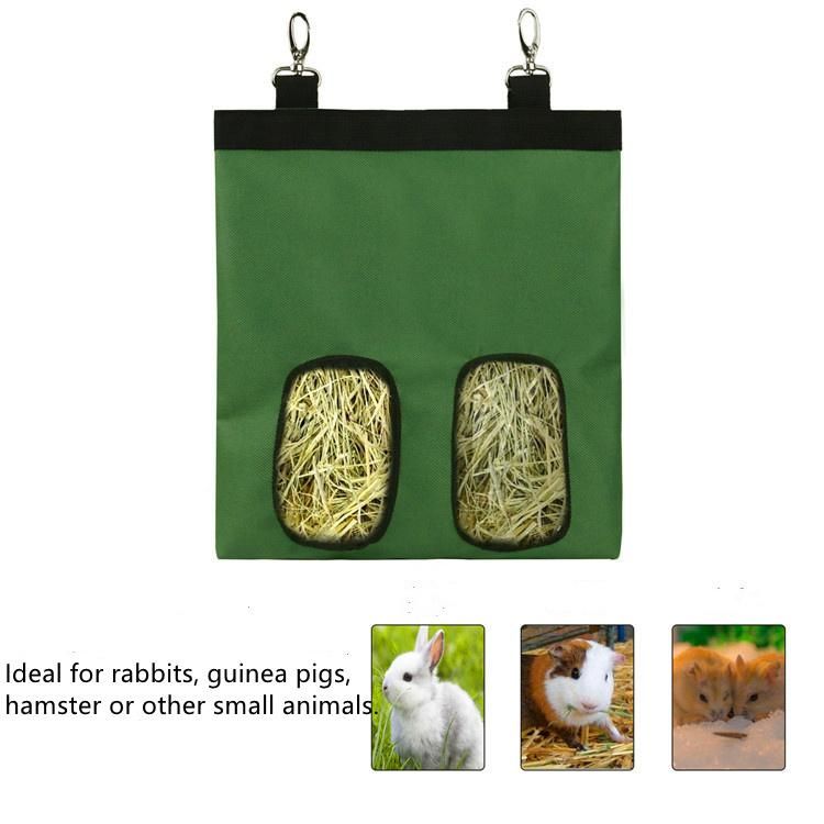 Small Animal Pet Hay Bag Rabbit Feeder Storage Bag Guinea Pig Rabbit Hanging Feeder Bag