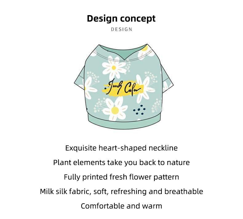 New Autumn Winter Dog Hoodie Small Daisy Cute Cartoon Small Medium Dog and Cat Pet Clothes
