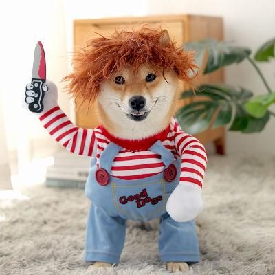 Personality Autumn Winter Style, Outfit Funny Small Medium Large Teddy Pet Dog Spoof Clothes//