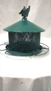 Garden Wrought Iron Outdoor Double-Layer Telescopic Hanging Automatic Metal Bird Feeder