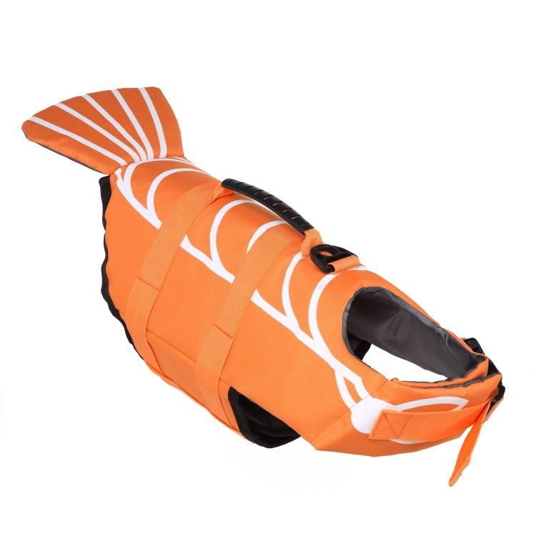 Shrimp Design Adjustable Dog Swimsuit Inflatable Pet Safety Jacket PVC Airbag Reflective Dogs Flotation Life Vest