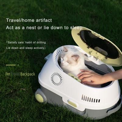 Multi-Function Outdoor Cold Fog Air Conditioning Cat Dog Bag Pet Trolley Backpack