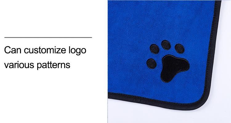 Custom Logo Size High Quality Microfiber Dog Bath Towel Pets Towels