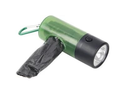 LED Disposable Portable Pet Dog Trash Waste Bag with Dispenser