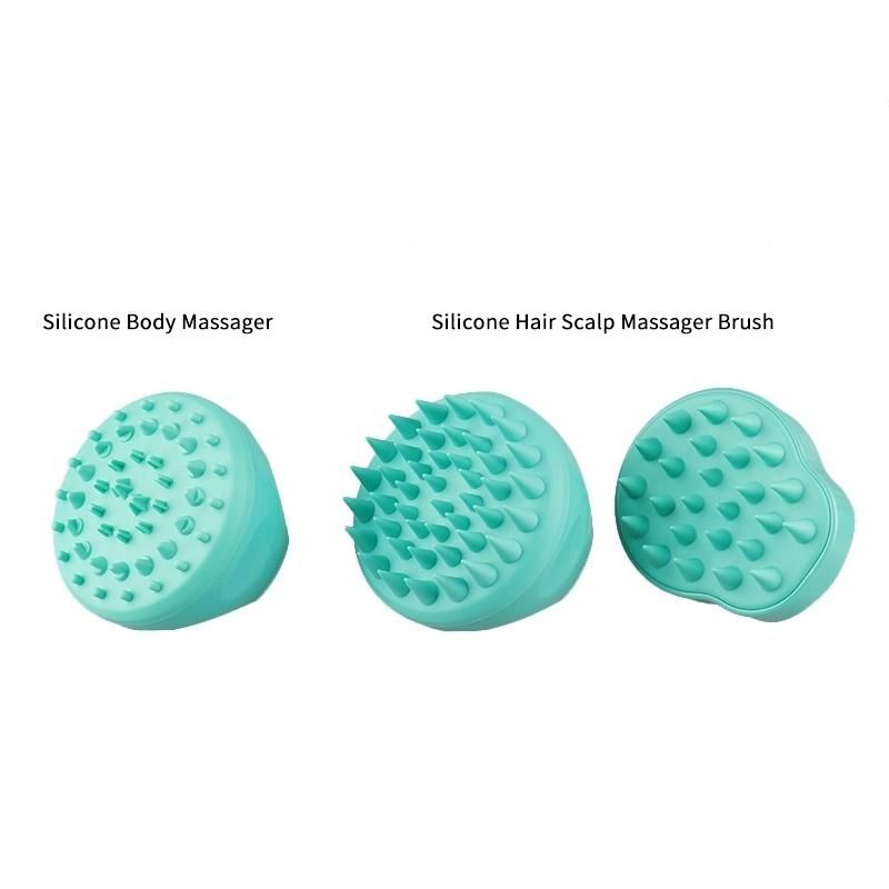 Wholesale Grey Dog Grooming Brush Silicone Bath Wash Pet Brush Round