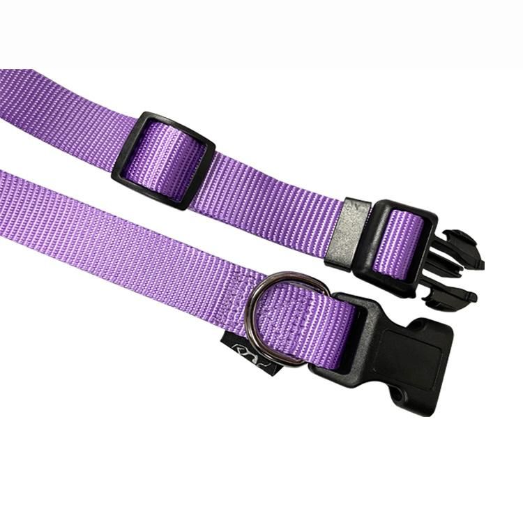 OEM Accept Adjustable Nylon Soft Woven Dog Collar Leash Set